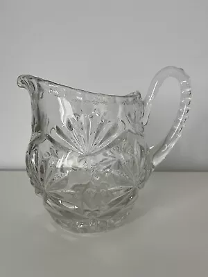 Buy Vintage Quality Cut Crystal Glass Water Jug  Floral Design  • 9.99£