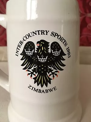 Buy Willsgrove Ware Pottery Beer Tankard INTER-COUNTRY SPORTS 1993 ZIMBABWE Vintage • 29£