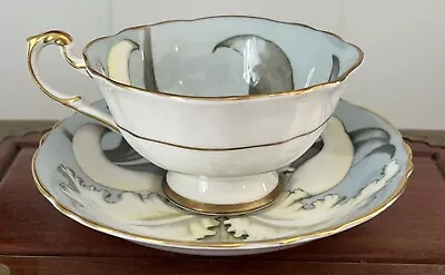 Buy Vintage Paragon Teacup & Saucer White Orchid On Baby Blue • 624.72£