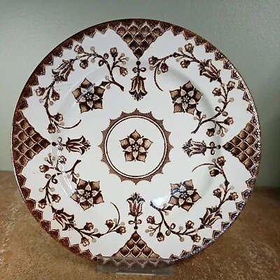 Buy Vintage English Ironstone Tableware, EIT, Brown 'Blossoms' Dinner Plate 24.5cm • 6.95£