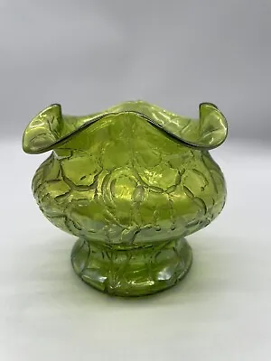 Buy Kralik Crackle Glass Vase Art Nouveau C1900 Perfect • 65£