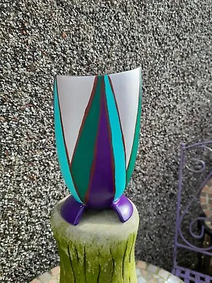 Buy Sylvac Vase , Hand Painted ,Brightend Up With Acryics. • 14£