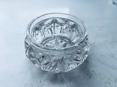 Buy Vintage Cut Glass Flower Design Trinket Pot  • 5£