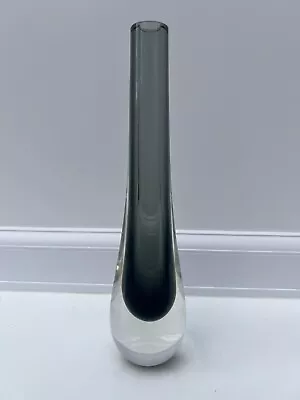 Buy Vintage 1970s Or Later Caithness Glass 23cm Stormy Grey Stroma Bud Vase • 18£