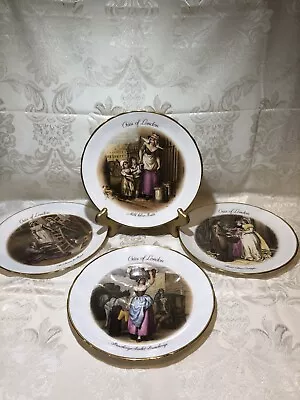 Buy Tuscan Fine English Bone China,made In England, «Cries Of London» 4 Plates,8” • 24.70£
