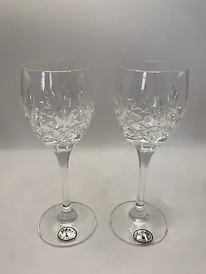 Buy 2 Excellent Vintage BOHEMIA CZECHOSLOVAKIA Lead Crystal Wine Glasses, 17.5cm • 10.49£