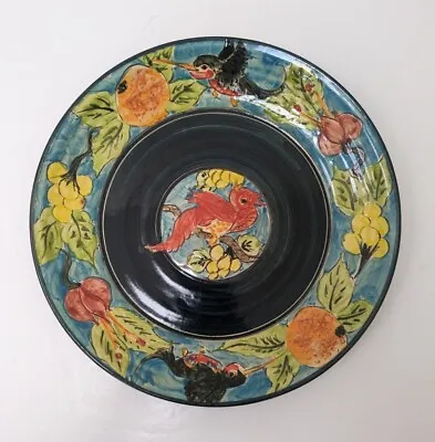 Buy Paul Jackson Studio Pottery Plate 1996 Decorated With Kingfishers 28cm Diameter  • 165£