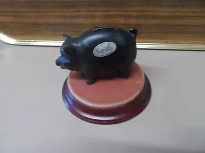 Buy Sylvac Ware Black Pig Money Box With Sylvac Sticker On The Front • 23.50£