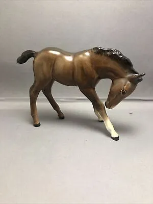 Buy Beswick England Horse Gloss Brown Foal Head Down Porcelain • 47.06£
