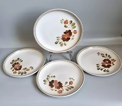 Buy Vintage Denby Serenade Salad Plates X4 Floral Stoneware W 20cm 70s England • 17£