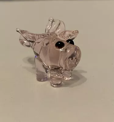 Buy Mini Handmade Misty Rose Flying Pig Lampwork Glass Animal • 4.49£