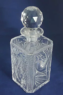 Buy Beautiful Heavy Cut Glass / Crystal Decanter (Height - 25 Cm) • 17.99£