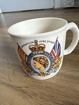Buy HM Queen Elizabeth II 1953 Coronation Mug Royal Cauldon Mug Manchester Crest • 3£