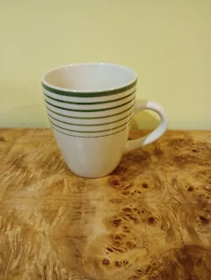 Buy ROYAL NORFOLK  Handpainted Green Stripes Lines Coffee Tea Mugs Cups 4 1/4”Tall • 7.71£