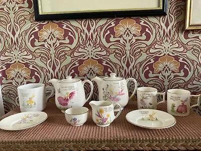Buy Art Deco Nursery Ware Fairyland By James Kent Tea Set Teapot Cups Saucers Jug • 35£