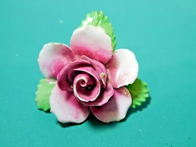 Buy Vintage Royal Adderley Floral Bone China Pink Rose Brooch Pin Made In England • 21.26£