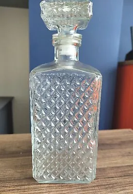 Buy Beautiful Vintage Italian Crystal Cut Glass Decanter With Stopper VGC!! • 15.75£