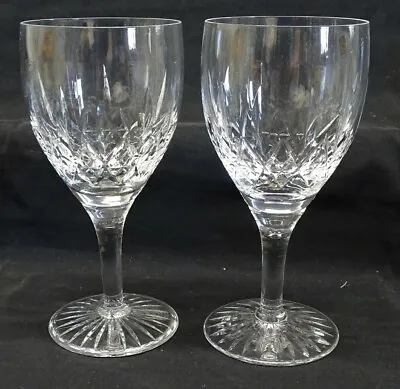 Buy Stuart England Glencoe Cut Glass 2 Water Goblets 6 7/8  • 120.09£