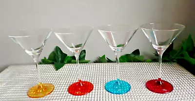 Buy ROYAL DOULTON COCKTAIL MARTINI POP IN FOR DRINKS COLOURED STEMMED GLASSES X4 • 54.99£