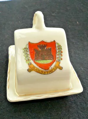 Buy Collectible Crested China Cheese Dish  Barnstable Devon • 5£