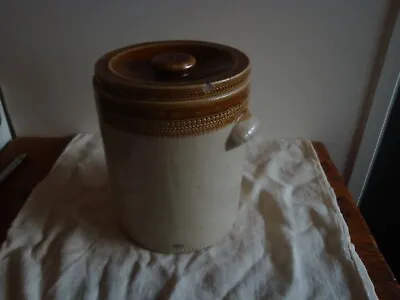 Buy Antique STONEWARE CROCK JAR Made By Portobello With Lid See All Photos , • 22£