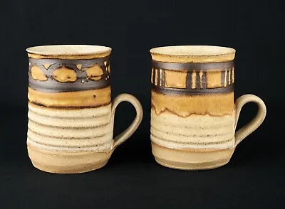 Buy Pair Of Conwy Studio Pottery Stoneware Mugs Vintage Welsh • 28£