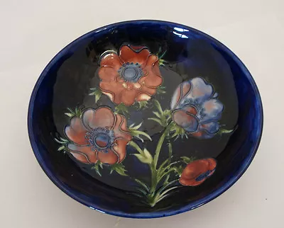 Buy Stunning Moorcroft  Blue And Pink Anemone Bowl  Made In England!! • 265£