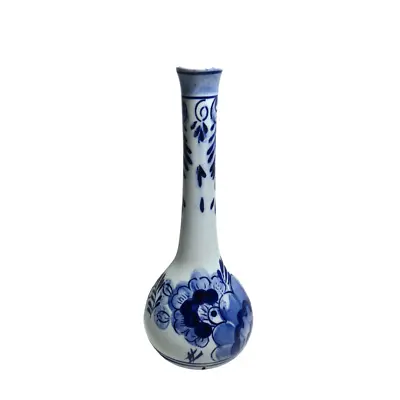 Buy Vintage Delft Hand Painted Blue Bud Vase • 16.90£