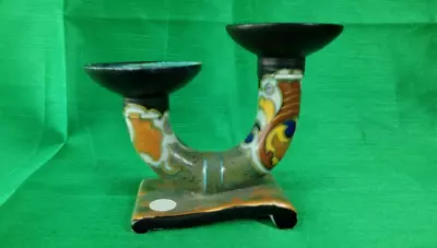 Buy RARE Vintage Gouda Pottery Candle Stick Holder, Royal Metz Zuid Holland 1950 • 91.11£