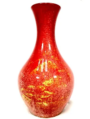 Buy Antique Moorcroft Pottery -  Red White Yellow Lustre Glazed Vase C.1925 Art Deco • 166.50£