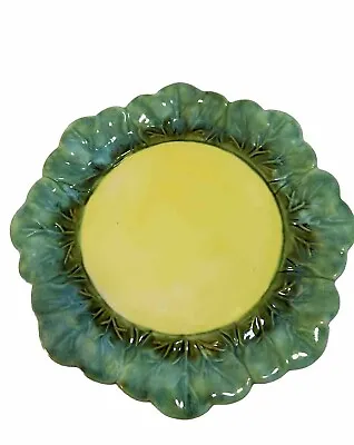 Buy Green Yellow  Plate Cabbage Edge Style 8 In Holland Mold Style • 6.63£