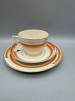 Buy Art Deco Pearl Pottery Hanley Royal Bourbon Ware Side Plate Cup And Saucer • 6.50£