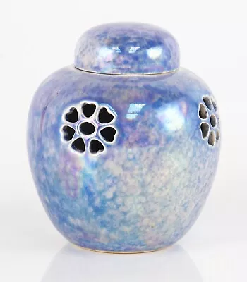 Buy Ruskin Pottery Delphinium Lustre Small Pot Pourri Vase And Cover, Dated 1924 • 294.99£