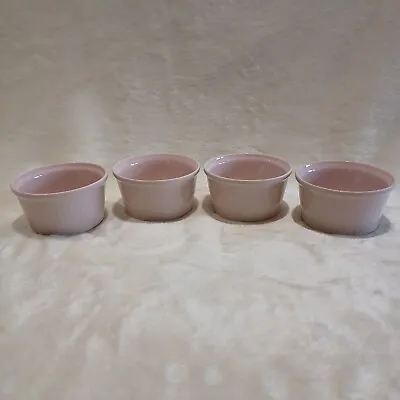 Buy 4 X Poole Pottery Pink Fluted Ramekins Oven To Tableware 8.5cm X 5 Cm Deep  • 17.50£