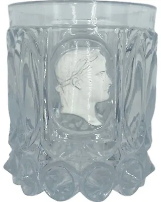 Buy Antique 19th C. Baccarat Napoleon I Sulphide Tumbler Glass Cameo Portrait Glass • 2,337.69£