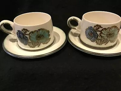 Buy 2 X WEDGWOOD IONA CUP AND SAUCER OVEN TO TABLE Set Vintage Retro • 12.50£