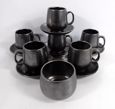 Buy Black Prinknash Pottery Tea Cup & Saucer Set • 16.50£