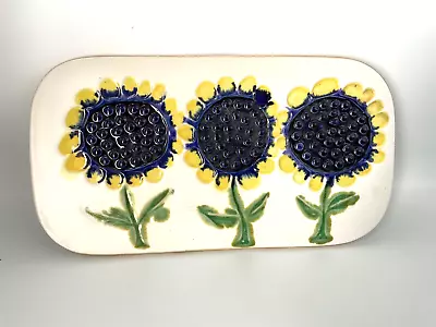 Buy Mcm 1970s Bennington, Vermont Pottery Sunflower Designs Wall Art ⭐️1579 • 18.94£