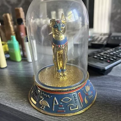 Buy The Franklin Mint Limited Edition Egyptian The Sacred Bast Cat With Glass Dome • 10£