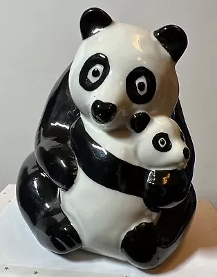 Buy Rare Vintage Wade Natwest Bank Money Box PANDA With Baby Includes Stopper 1980's • 6£
