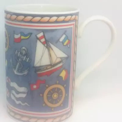 Buy Dunoon Bone China Mug Nautical Theme  Nautique   White Designer Jackie Reynolds • 7.99£