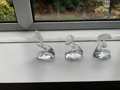 Buy Small Frosted Glass Animal Figurines (dolphin, Whale And Bear) • 12£