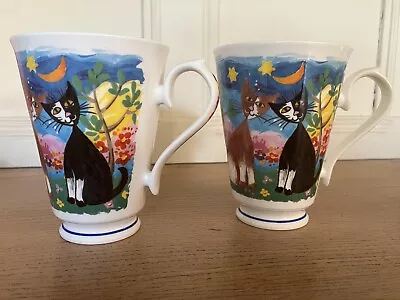 Buy 2 X Vintage Nouvelle Cats Mugs By Roy Kirkham • 9.99£