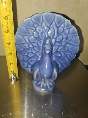Buy Vintage Blue Peacock Wall Pocket Planter. Made In The USA.  AS IS!  • 26.89£