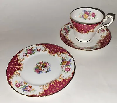 Buy Chintz China Paragon Tea Plate Cup & Saucer Trio Red Rose Bird • 9.99£