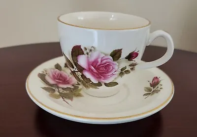 Buy Rare Vintage Carrigaline Pottery Ireland County Cork Teacup & Saucer Pink Roses • 12.36£