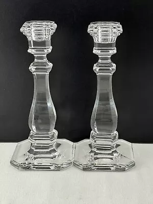 Buy Set Of 2 Stunning BACCARAT For TIFFANY & CO Crystal CANDLESTICKS CANDLE HOLDERS • 696.36£