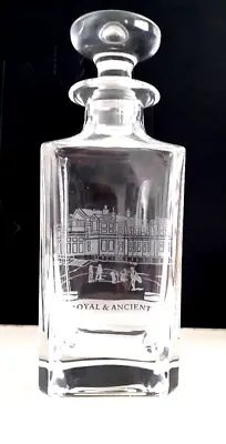 Buy Royal & Ancient Etched Glass Decanter St Andrews Golf Course Scotland Whisky • 5£