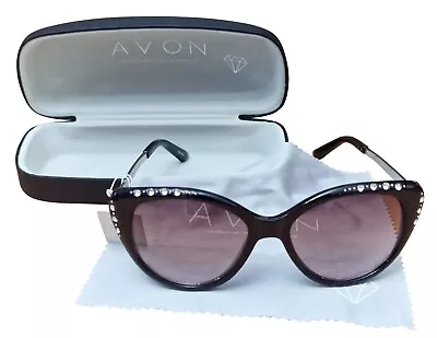 Buy SWAROVSKI  Elements Sunglasses Avon Embellished Ladies Cat Eye Tinted & Case • 19.99£