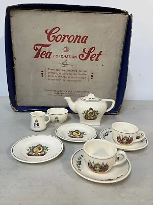 Buy Royal Cauldon Corona HM Queen Elizabeth II 1953 Coronation Tea Set For Two • 55£
